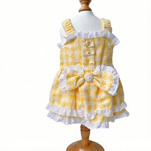 Robe en dentelle pour animaux de compagnie, motif marguerite printemps-été, pour chats et chiens, Yorkshire, Bichon, Golden Shaded - Product Image 4