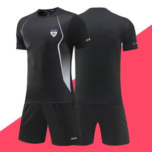 เสื้อฟุตบอลโพลีเอสเตอร์ระบายอากาศสำหรับผู้ชายเสื้อฟุตบอลทรงสลิมฟิตมีหมายเลขและชื่อให้เลือก - Product Image 5