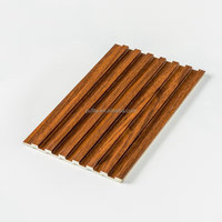 168*23mm WPC Fluted Ribbed Wall Cladding Ringan dan Tahan Lama untuk Villa Hotel Interior Komersial Distributor Grosir Pasokan