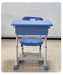 Bureau et chaise d'école pour un seul étudiant en ABS moderne ensemble de bureau pour l'école primaire mobilier scolaire de couleur personnalisée - Product Image 3