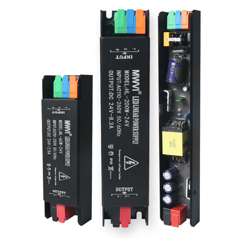 Lixiang LED Ultra-thin Strip Light Transformer 220V to 12V DC 80% Efficiency 20A Output Overcurrent Protection