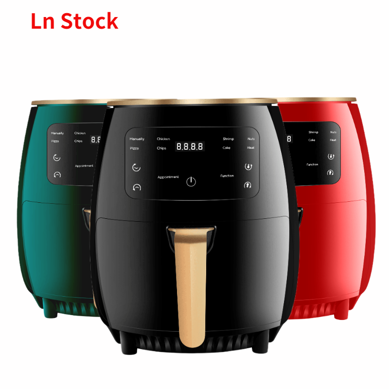 6L 2400W 2022 Smart Touch Screen розовый изготовленный на заказ без масла электрическая фритюрница горячего воздуха фритюрница с двумя решетками