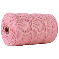 Cordones de Macramé de Algodón Ecológico Trenzado de 3 mm x 100 m para Manualidades y Decoración del Hogar