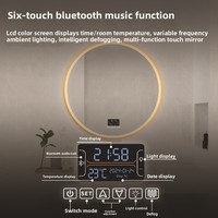 Nouveau Miroir de Maquillage Mural LED Moderne Minimaliste Étanche avec Cadre Poli, Anti-Buée, Tactile et Intensité Réglable, Lumière Intelligente pour Coiffeuse à Domicile