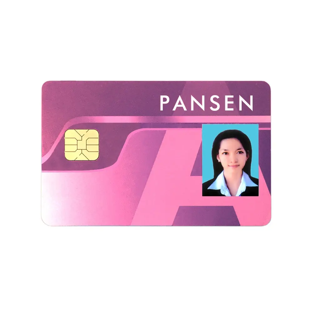 Customize student pvc photo id card RFID photo print smart contact ic card plastic Identity Card with 4428 chip