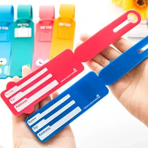 Porte-étiquette d'identification de bagage en silicone portable pour valise, motif animaux mignons, accessoire de voyage tendance - Product Image 5