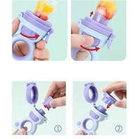 Siliconen Roze Baby Fruit Poot Fopspeen Bijtring Feeder Fopspeen Bpa Gratis