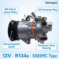 Compresseur de climatisation de voiture 88310-0D071 12V R134a 4PK pour Toyota Yaris Vitz KSP90, pièces de rechange
