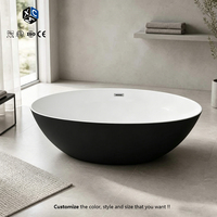 Baignoire autoportante ovale moderne pour, vente en gros d'usine, usage domestique, salle de bain, hôtel, projet villa
