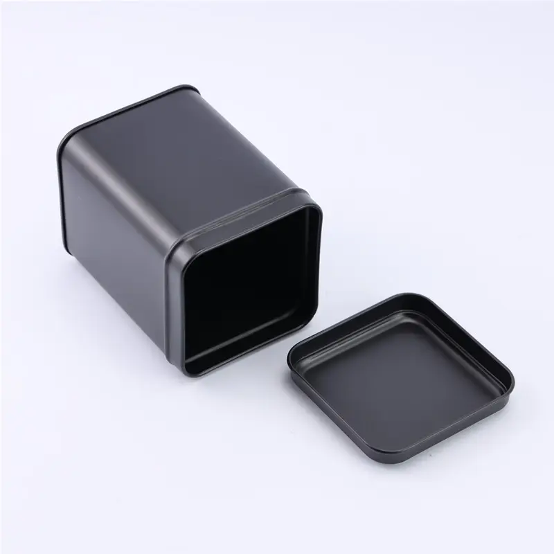 70x70x98mm Square tea tin box custom square metal box