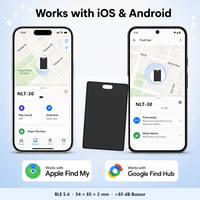 Pelacak Ukuran Kartu Kredit Apple Find My Google Find Hub Sistem Ganda 16g Ringan untuk Dompet Tas Koper
