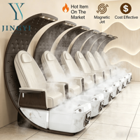 Chaise de Pédicure de Luxe Électrique pour Salon de Manucure et Spa, avec Massage des Pieds et Lumière, Offre Spéciale