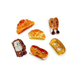 Barrettes à cheveux Nina Bread 8 cm, mignonnes, en résine, pour femmes et filles - Product Image 1