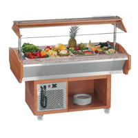 Table de Bar à salade en marbre, vitrine de comptoir réfrigérée pour Buffet