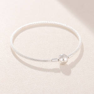 S925 braccialetti con ciondoli in filo di oro rosa in argento sterling adatti per gioielli da donna con ciondoli pan - Product Image 2