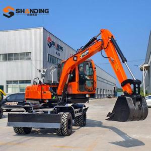 SHANDING จัดส่งฟรี รถขุดขนาดเล็ก 9 ตัน รถขุดล้อยางขนาดเล็ก เครื่องขุดขนาดใหญ่ รถขุดไฮดรอลิกแบบล้อขนาดใหญ่ - Product Image 4