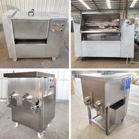 Dubbele Schacht China 50Kg Visvlees Fruit Groentepoeder Mixer Snijden En Mengen Verwerking Blender Machine
