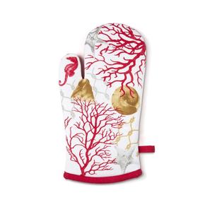 Guanto da Forno Excelsa in Cotone Corallo 32x18 Cm Multicolore - Product Image 1