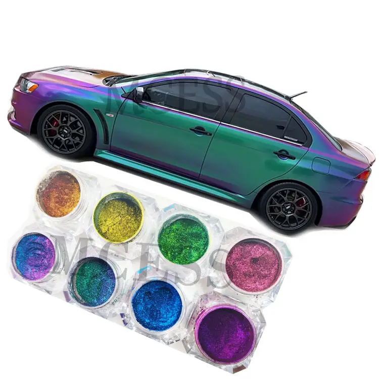 Marca Mcess MUESTRAS GRATIS pigmento automotriz en polvo Super Camaleón Pigmento para Auto Car Paint