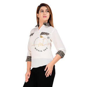 Top de Verano para Mujer con Cuello Tipo Ala, Diseño Sólido, Manga Tres Cuartos, Transpirable, Ecológico, de Poliviscosa - Product Image 5