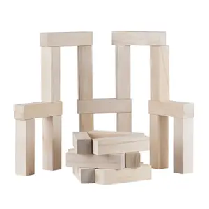 Outdoor-Spielzeug Jumbo Floor Stacking-Spiele Tumbling Timber Tower-Spiel Riesige Blöcke Pine Wooden Tumbling Tower Game