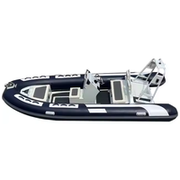 16 pieds Sport Rib480 coque en aluminium semi-rigide Hypalon/PVC bateau gonflable en fibre de verre pêche Pooton bateau à vendre