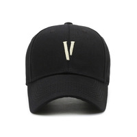 Casquette de baseball incurvée à 6 panneaux de style coréen printemps-automne - Chapeau de soleil réglable tendance avec broderie 3D