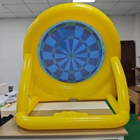 Cible de jeu gonflable double face pour fléchettes et football, ensemble de jeu interactif pour enfants, idéal pour l'extérieur, la cour, la pelouse, les fêtes de famille et les carnavals
