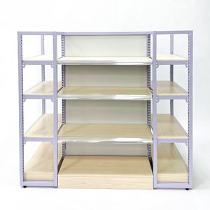 Estantes de Exhibición para Tiendas, Estantes de Acero y Madera para Supermercados, Estantes Metálicos Ligeros para Exhibir Productos - Product Image 3