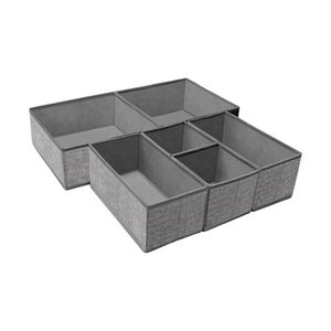 Rectangle Eco-Friendly Modern <b>6</b>-Piece Set Underwear Storage <b>Drawer</b> Organizer Clothes Non-Woven Fabric Foldable Dividers 3-6L - Product Image 1