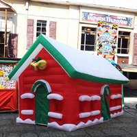 Grand château gonflable de Noël, tente de fête, maison gonflable du Père Noël, château gonflable de Noël pour la décoration