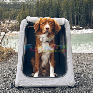 Caseta inflable para perros, tipo tienda de campaña, resistente, económica, de calidad comercial, con tecnología drop stitch, para viajes, en venta. - Product Image 3