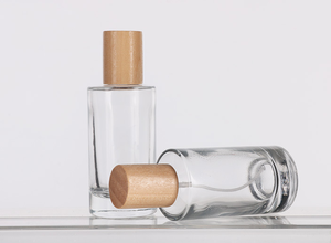 Luxury 50ml Cylinder Round Wooden Cap <strong>Purfum</strong> Spray <strong>Bottle</strong> 50 ml Empty Glass Perfume <strong>Bottle</strong> - Product Image 5