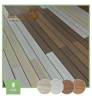Planches de terrasse WPC bicolores haute performance, bois-plastique solide pour extérieur, imperméable et antidérapant, design traditionnel lisse