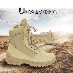<span class=keywords><strong>Stivali</strong></span> Desert in Pelle Scamosciata e Tessuto Oxford con Cerniera, Cinturini, Colletto Imbottito, Suola Traspirante e Avvolgente, Scarpe di Sicurezza - Product Image 4