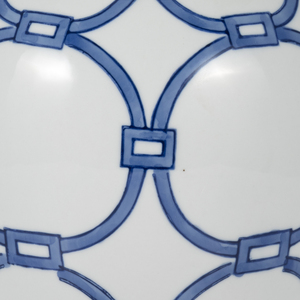 Vaso Decorativo in Ceramica con Motivo Blu per Soggiorno, Camera da Letto, Ufficio, Centrotavola, Arredamento Moderno per la Casa - Product Image 5