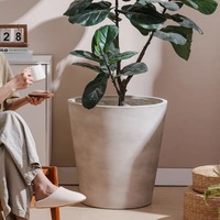 Pot en fibre de verre mat léger, grand pot à plantes, pot d'intérieur et d'extérieur, pots minimalistes pour plantes, décoration de salon et de maison