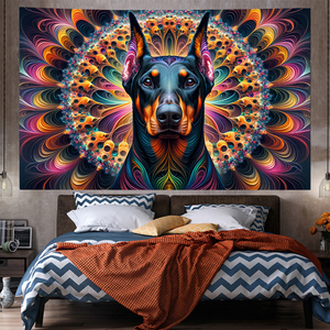 Tùy Chỉnh Con Chó Mặt Trăng Giai Đoạn Cây Trong Cuộc Sống Tấm Thảm Thiên Nhiên Hoa Nhà Máy Boho Mandala Tinh Thần Tấm Thảm Tường Treo Cho Trang Trí Nội Thất - Product Image 2