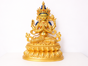 พระพุทธรูป<span class=keywords><strong>เจ้าแม่</strong></span><span class=keywords><strong>กวน</strong></span><span class=keywords><strong>อิ</strong></span><span class=keywords><strong>ม</strong></span>สี่แขน งานแฮนด์เมด ทำจากทองเหลือง ชุบทอง ฐานดอกบัวคู่ ประติมากรร<span class=keywords><strong>ม</strong></span>พุทธศาสนา ของตกแต่งบ้านสไตล์โมเดิร์นตา<span class=keywords><strong>ม</strong></span>หลักฮวงจุ้ย - Product Image 1