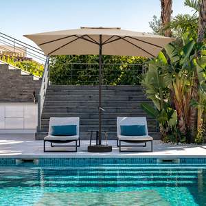 Muestra gratis de alta calidad al por mayor Garden Big 9 'Sun Umbrella Outdoor Garden Parasols Patio Outdoor Umbrella - Product Image 5