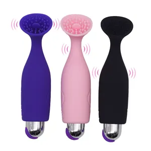 Groothandel vibrator zwart roze-10 vibratie standen paars roze zwart kietelen voelsprieten seksspeeltjes clitoris stimulatie gezondheid massager faak borstel tong vibrator