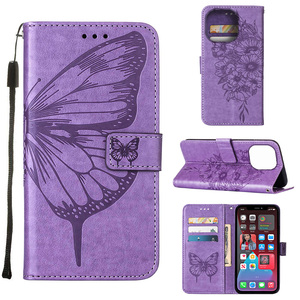 2023 New Mô Hình Bướm PU Da Lật Bìa Điện Thoại Trường Hợp Đối Với iPhone 14 15 Pro Max Đối Với Samsung S24 Siêu Văn Học Thiết Kế Trường Hợp - Product Image 4