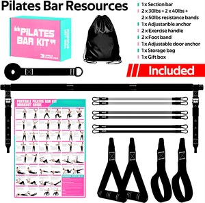 Bandas de Resistencia y Cuerdas de Yoga, Expansor de Goma, Elástico de Ejercicio con Barra de Entrenamiento, 12 Piezas, Tubo de Resistencia para Fitness - Product Image 6