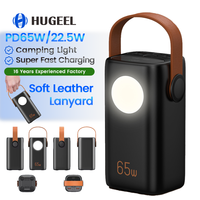 Banque d'alimentation 40000mAh Haute capacité Banques d'alimentation de voyage PD20W Charge rapide Station d'alimentation avec lumière LED extérieure pour téléphone portable