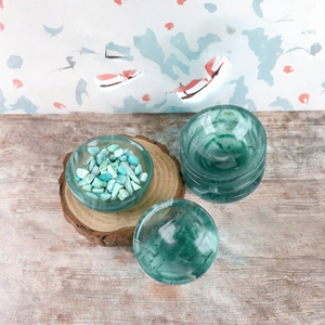 Bol en pierre précieuse verte sculpté à la main, cristal naturel, pierre semi-précieuse, petit objet décoratif portable pour la maison, Agate Aameena - Product Image 2