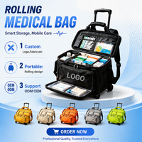 Sac à dos de premiers secours personnalisé directement en usine, sac médical de traumatologie, sac de survie extérieur à roulettes en Oxford pour hôpital
