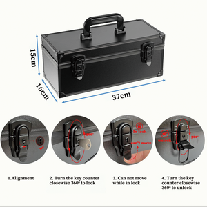 Boîte en aluminium de qualité supérieure pour cartes gradées - Boîte de rangement Toploader compatible avec les cartes de classification PSA BGS - Product Image 4