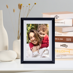 WIFI NFT Digital Signage and Displays App Remote Control Advertising 2k 4k Wood OEM Digital Photo Frame Digital Wooden <b>Led</b> <b>Clock</b> - Product Image 6