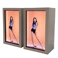 Affichage publicitaire LED 3D Boîte d'affichage transparente Écran tactile capacitif Vitrine holographique Affiche numérique Mur vidéo