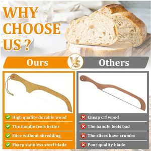 Eco-friendly House Good Price Wooden Sourdough <b>Bread</b> <b>Knife</b> for Homemade <b>Bread</b> Bow <b>Knife</b> <b>Bread</b> <b>Knife</b> Slicer Blades Dough Cutter - Product Image 5